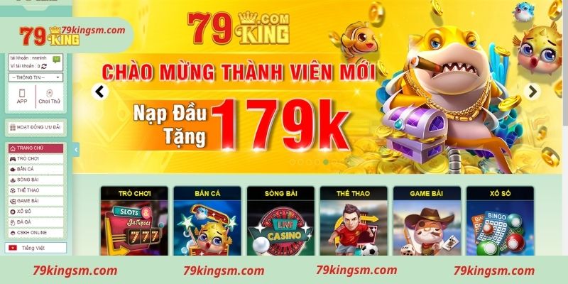 Điều kiện nạp tiền trên trang 79king